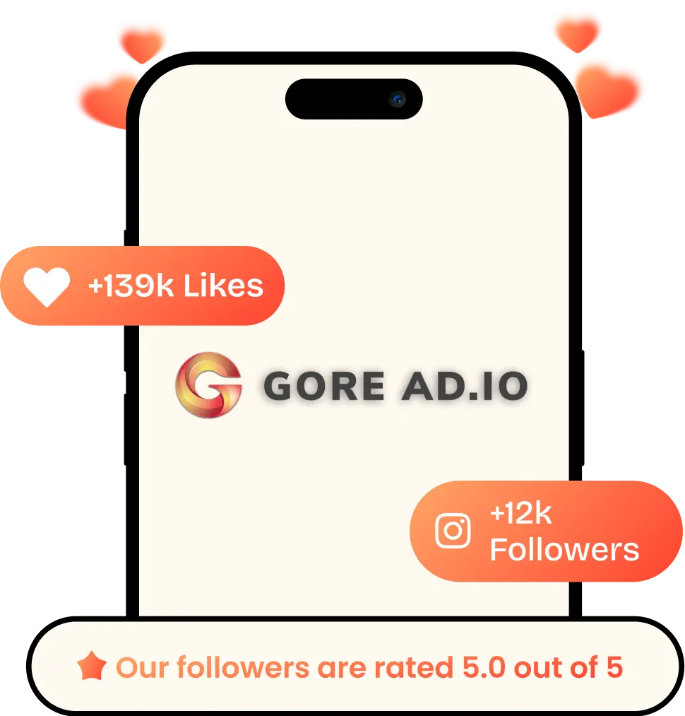 GoreAd social media growth graphic